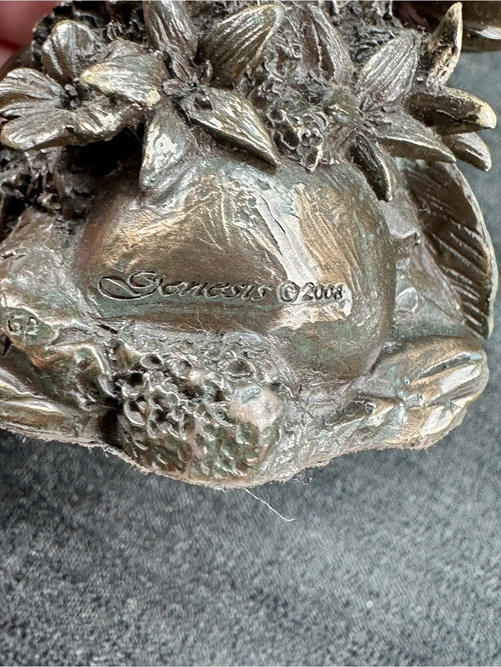 Genesis Fine Arts Little Fairie Sleeping Hand Painted Cold-Cast Bronze Figurine